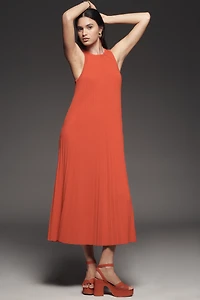English Factory Sleeveless Pleated Midi Dress