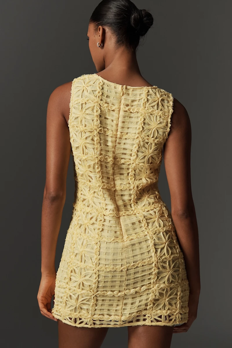 Endless Rose Sleeveless Lace Crew-Neck Mini Dress