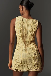 Endless Rose Sleeveless Lace Crew-Neck Mini Dress