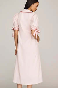 English Factory Striped Midi Shirt Dress
