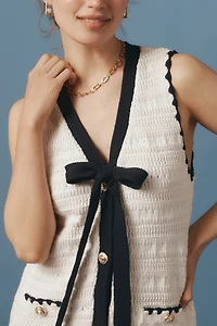 English Factory Sleeveless V-Neck Bow Mini Dress