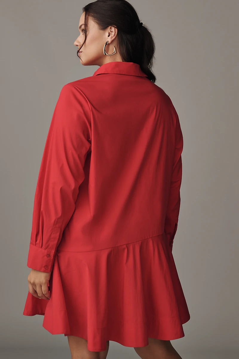 English Factory Long-Sleeve Mini Shirt Dress