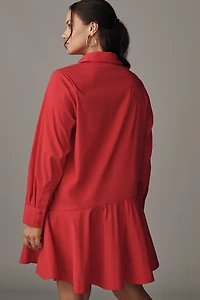 English Factory Long-Sleeve Mini Shirt Dress