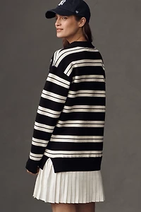 English Factory Long-Sleeve Polo Twofer Mini Dress