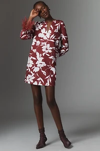 English Factory Long-Sleeve V-Neck Shift Dress