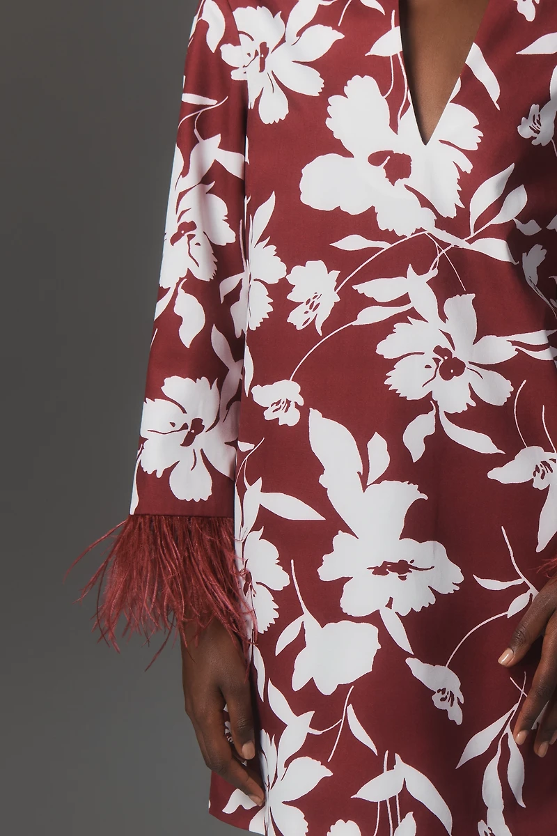 English Factory Long-Sleeve V-Neck Shift Dress