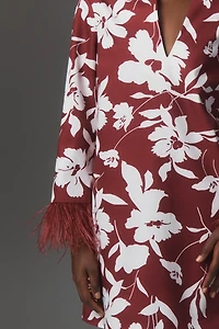 English Factory Long-Sleeve V-Neck Shift Dress