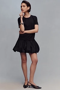 English Factory Twofer Bubble-Hem Mini Dress