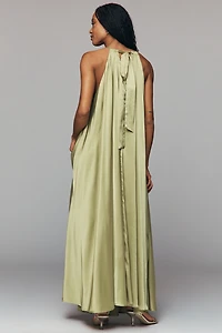 Endless Rose Satin Halter Maxi Dress