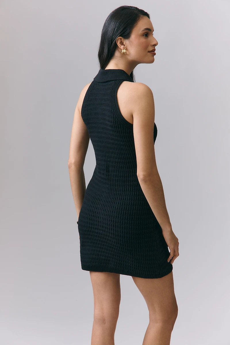 Endless Rose Sleeveless Crochet Knit Mini Dress