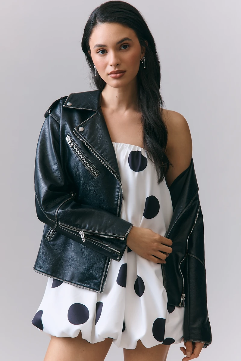 Endless Rose Strapless Bubble-Hem Mini Dress