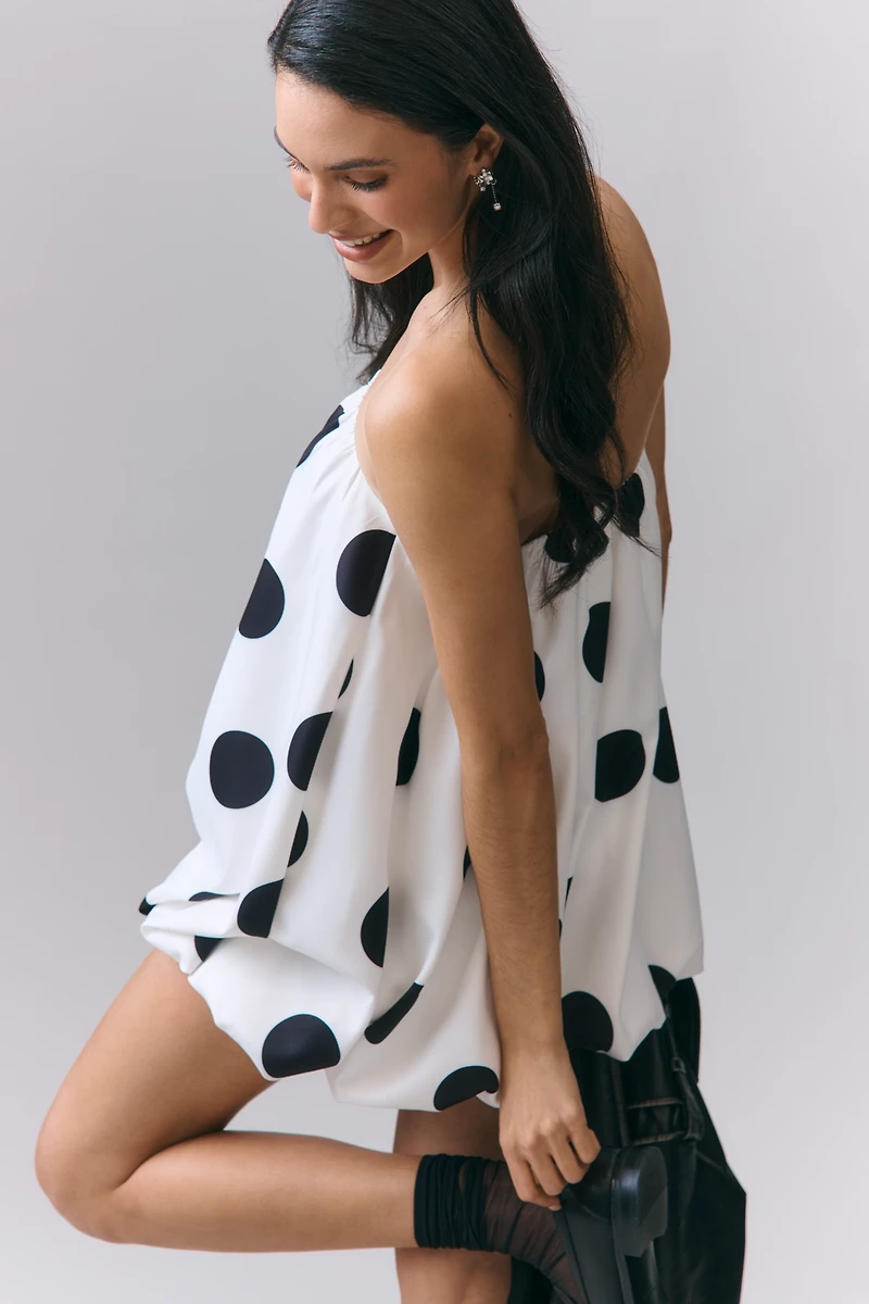 Endless Rose Strapless Bubble-Hem Mini Dress