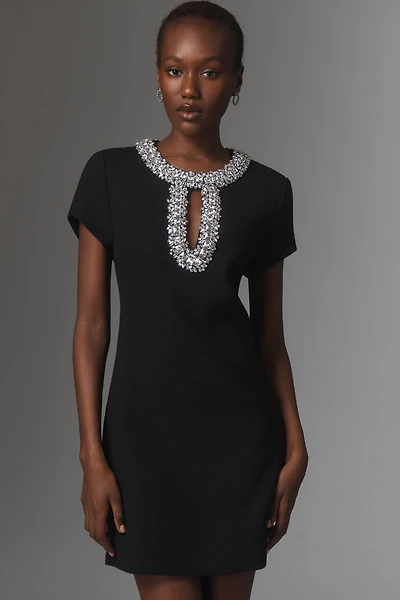 Endless Rose Short-Sleeve Keyhole Mini Dress