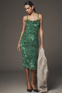 Endless Rose Sleeveless Floral Slim Midi Dress