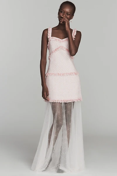 Endless Rose Sweetheart Twofer Sheer Maxi Dress