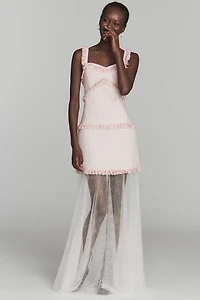 Endless Rose Sweetheart Twofer Sheer Maxi Dress