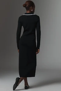 Endless Rose Long-Sleeve Binded Column Midi Dress