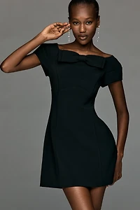 Endless Rose Off-Shoulder Bow Mini Dress