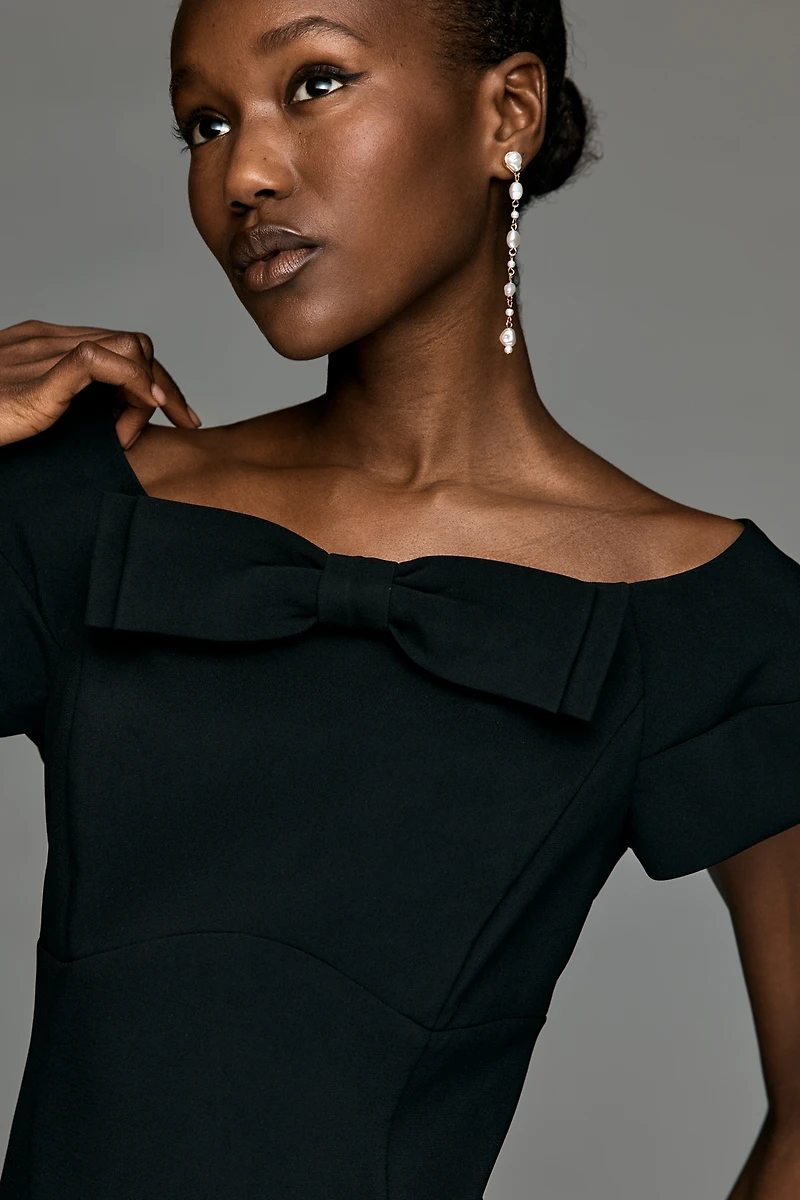 Endless Rose Off-Shoulder Bow Mini Dress