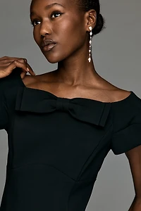 Endless Rose Off-Shoulder Bow Mini Dress