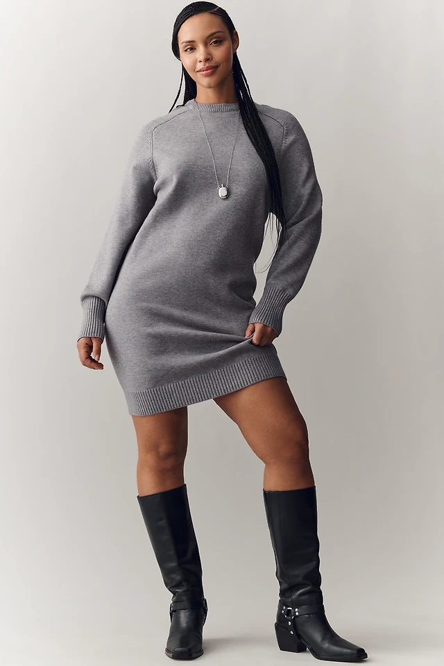 english factory pleated twofer sweater mini dress English Factory Pleated Twofer Sweater Mini Dress In White - 38% Off