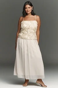 English Factory Cotton Twofer Midi Dress