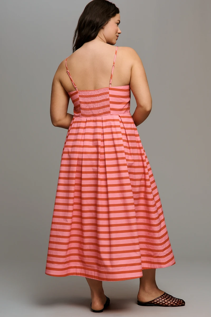 English Factory Stripe Midi Dress