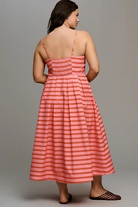 English Factory Stripe Midi Dress