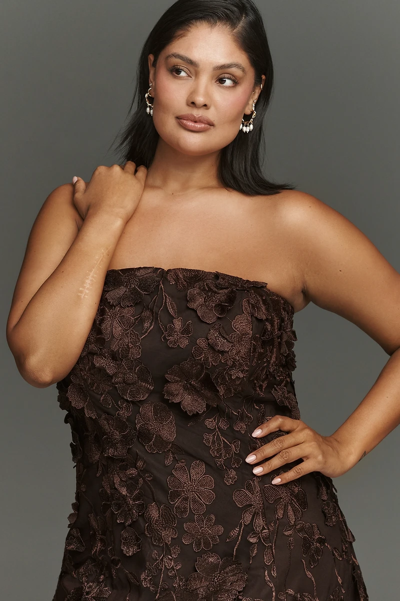 English Factory Strapless Midi Dress