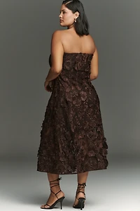 English Factory Strapless Midi Dress