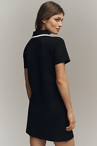 English Factory Short-Sleeve Polo Mini Shift Dress
