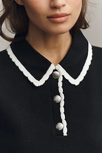 English Factory Short-Sleeve Polo Mini Shift Dress