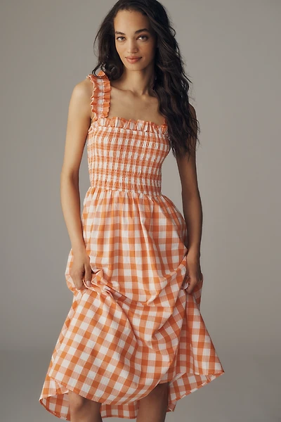 English Factory Gingham Midi Dress