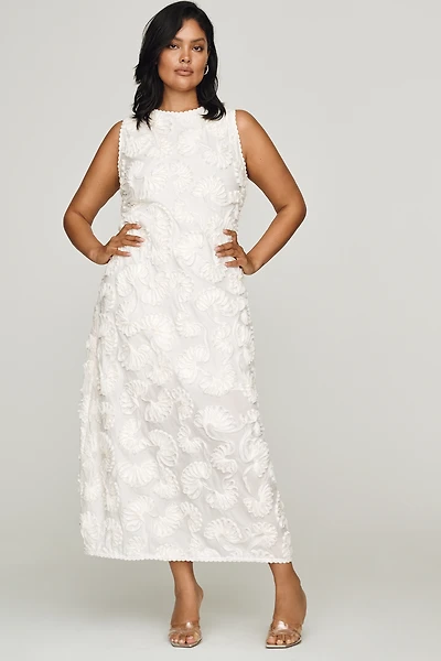 Endless Rose Plus Textured Midi Dress