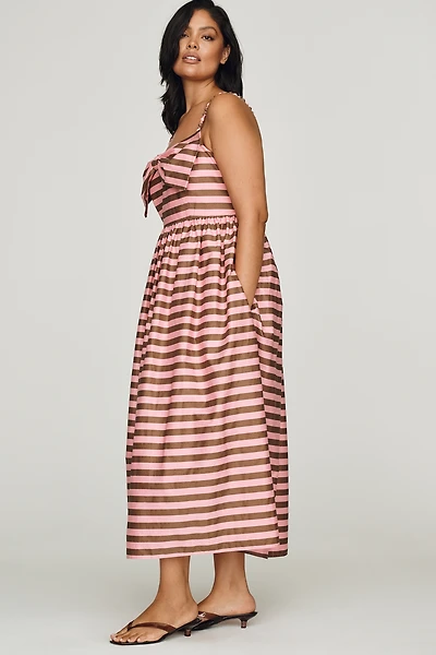 English Factory Cotton Bow Midi Dress