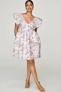 English Factory Flutter-Sleeve Mini Dress