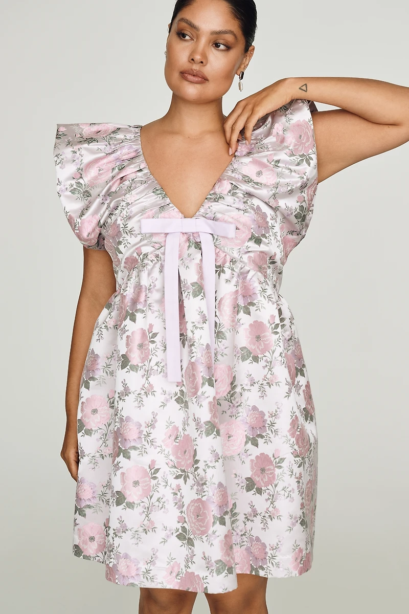 English Factory Flutter-Sleeve Mini Dress