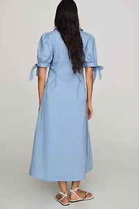 English Factory Flower-Trim Midi Dress