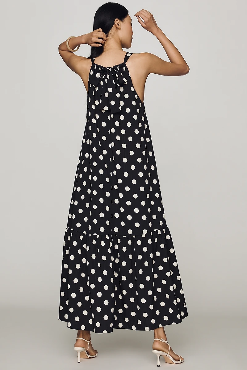 English Factory Polka Dot Halter Dress