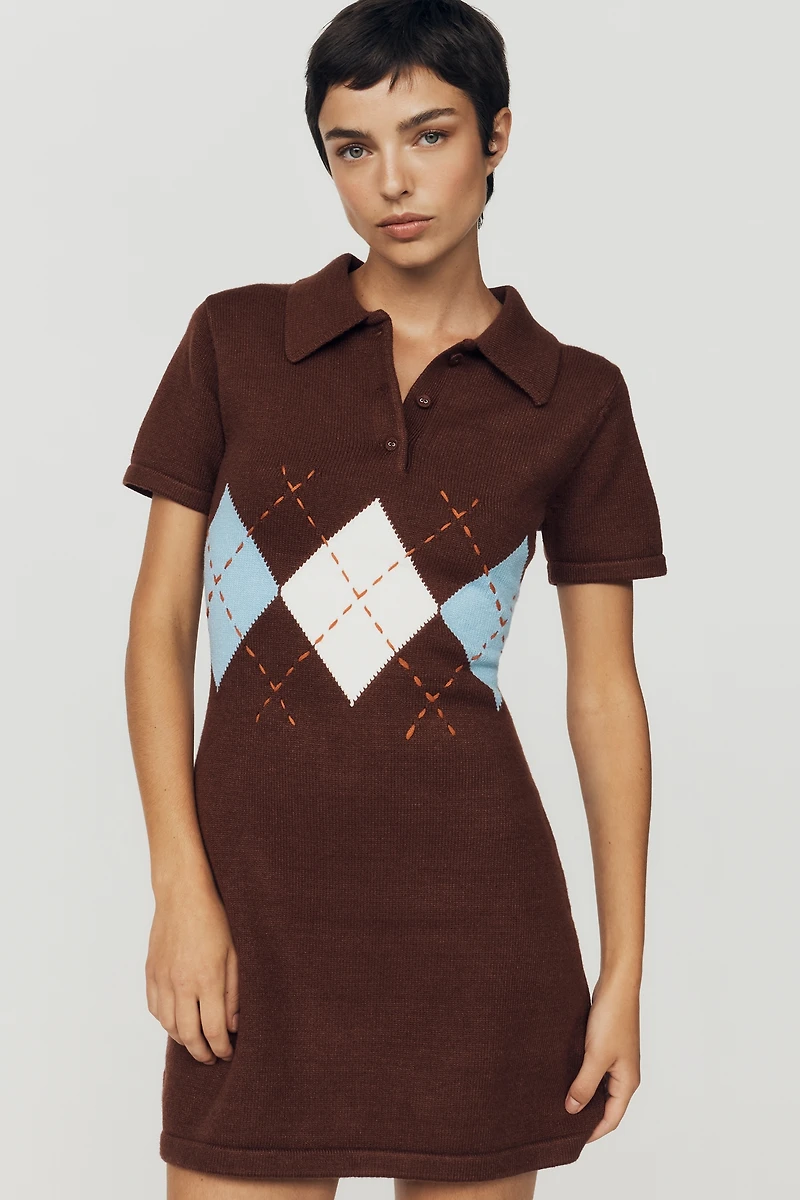 English Factory Polo Knit Mini Dress