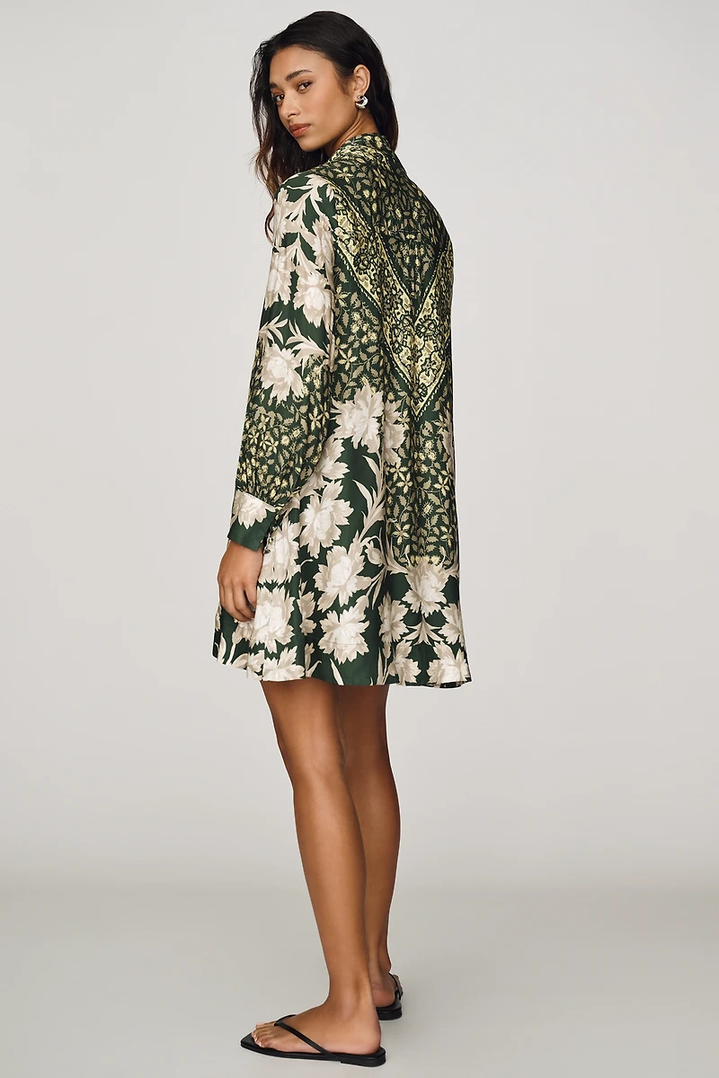 Caroline Tie-Neck Mini Dress by Maeve