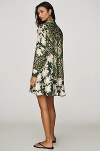 Caroline Tie-Neck Mini Dress by Maeve