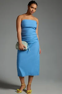 The Soleil Magic Fabric Strapless Ruched Dress:
