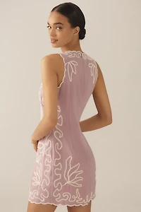 Avec Les Filles Sleeveless Sheath Mini Dress