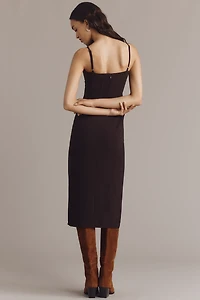 Avec Les Filles Sleeveless Corset Slim Midi Dress