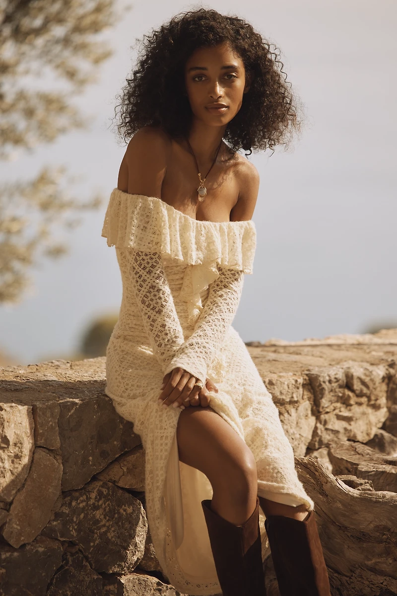 ASTR the Label Dorian Off-Shoulder Maxi Dress