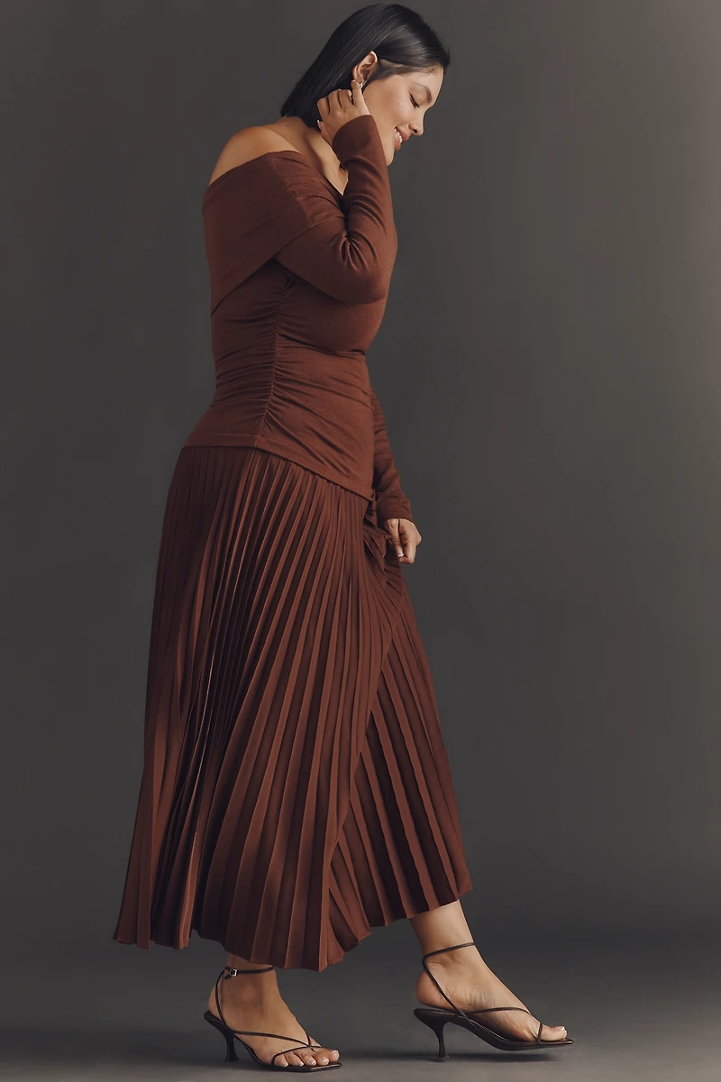 ASTR The Label Plus Tanaia Off-Shoulder Midi Dress