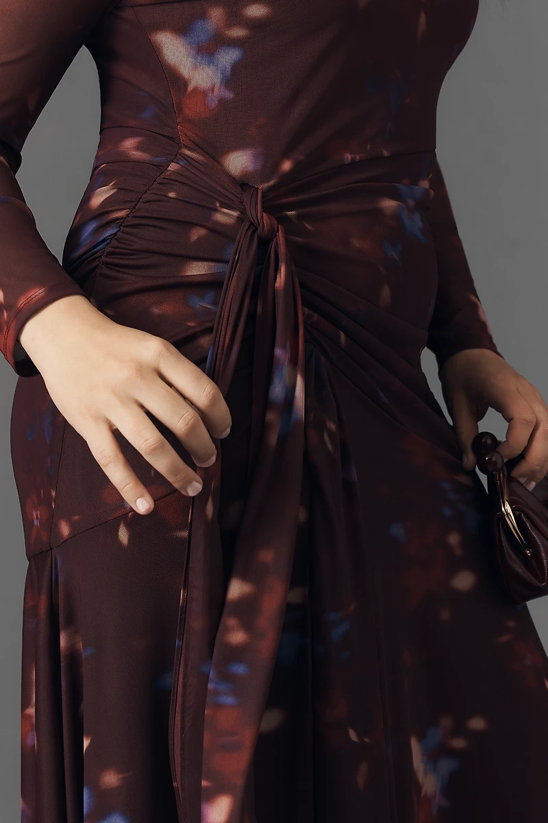 ASTR The Label Aubriella Plus High-Neck Midi Dress