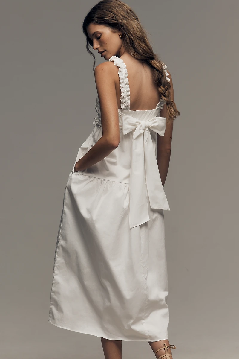 ASTR The Label Orenthia Smocked Babydoll Midi Dress