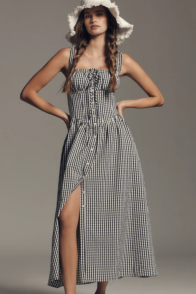 ASTR The Label Temperance A-Line Buttondown Maxi Dress at MarketFair Shoppes in Princeton, NJ